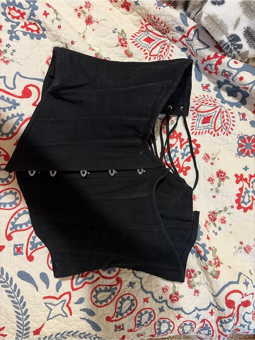 Black Lace-Up Underbust Corset
